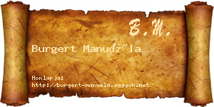 Burgert Manuéla névjegykártya